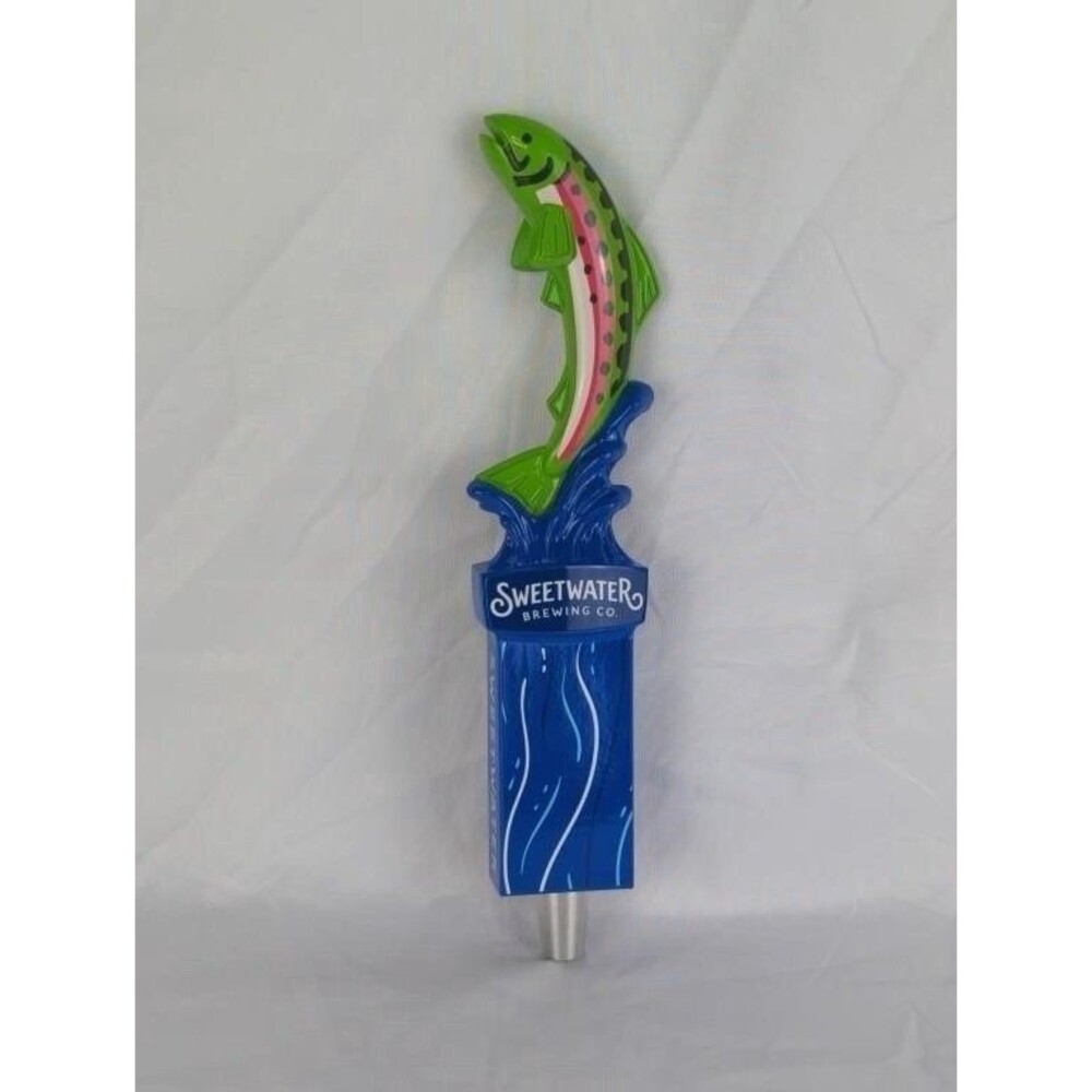 SweetWater Brewing Co. Beer Tap Handle Blue Green Fish Bar Knob Breweriana